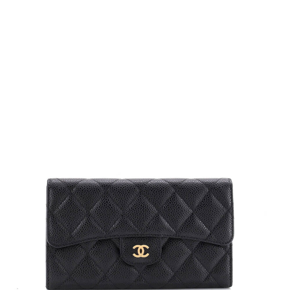 Chanel Long Trifold Classic Flap Wallet